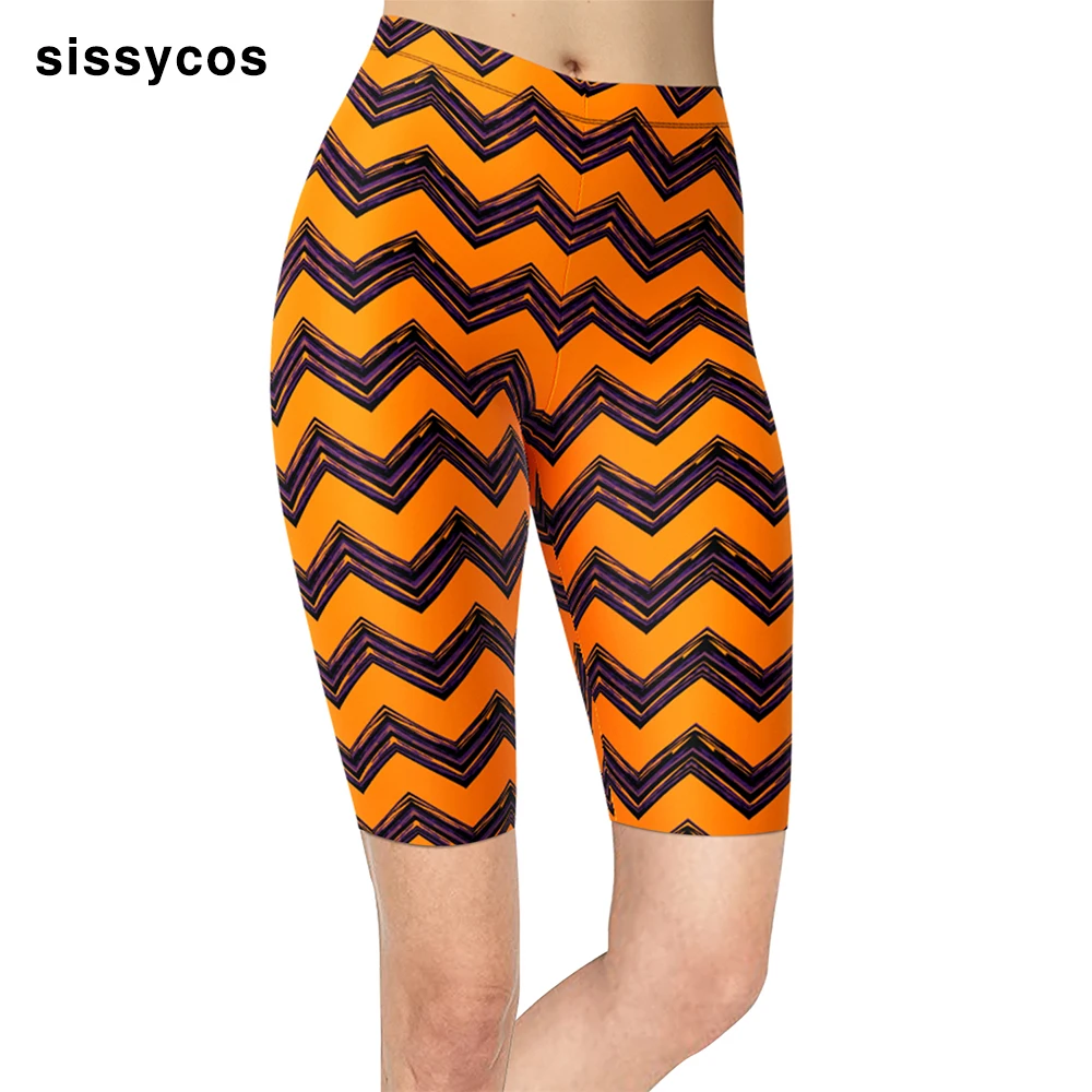 

Geometrical Patterned Short Leggings for Women Vintage Flower Circles Printed Pants Biker Sports Female Fitness Skinny Leggins