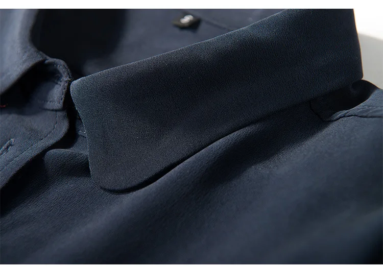 Женская Офисная рубашка с длинным рукавом толстая блузка из натурального шелка 30