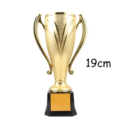 19cm Заказной плакированный пластиковый трофей, сувенирная команда, индивидуальные спортивные соревнования, призы, Кубок победителя - Цвет: 19cm