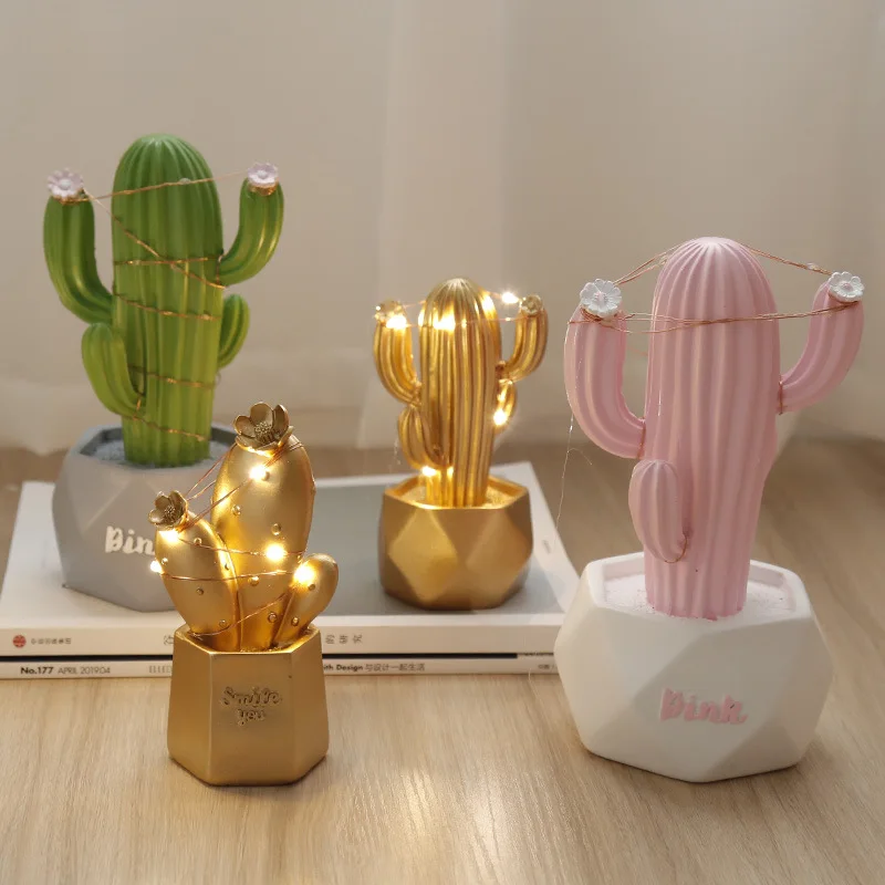 Горячая Распродажа северные ветра прекрасный кактус ночной Светильник