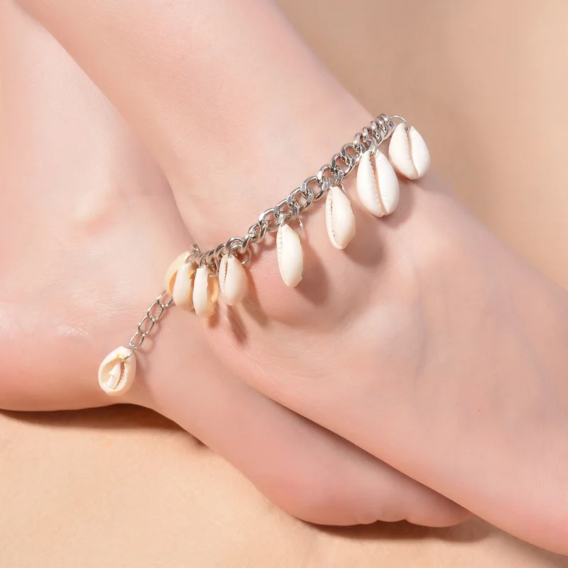 

New Seashell Pendant Foot Chain Anklets Bohemian Gold Silver Footchain Anklet Bracelet for Women Jewelry