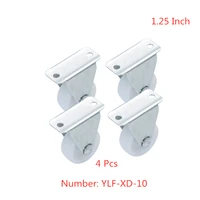 4 pcslot 1 25 inch directional wheel general furniture foot white pp flat plate industrial silent wear