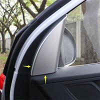 yimaautotrims inner door window pillar a cover trimfit for hyundai tucson 2016 2020 abs matte carbon fiber look interior