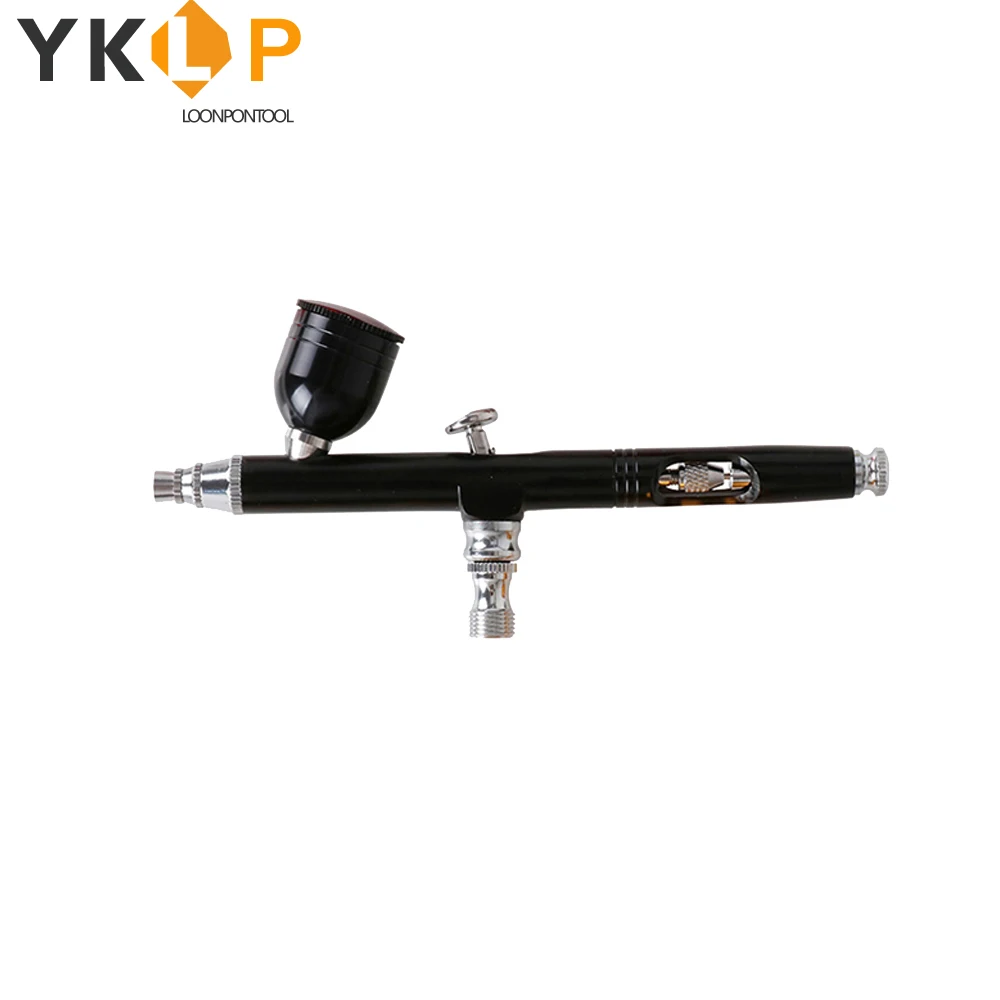 

0.3mm Air Brush Spray Gun Kit Dual Action Airbrush Black 7cc Ink Cup Painting Set Tool 1.8m Hose Black Link Airbrush Dedicated