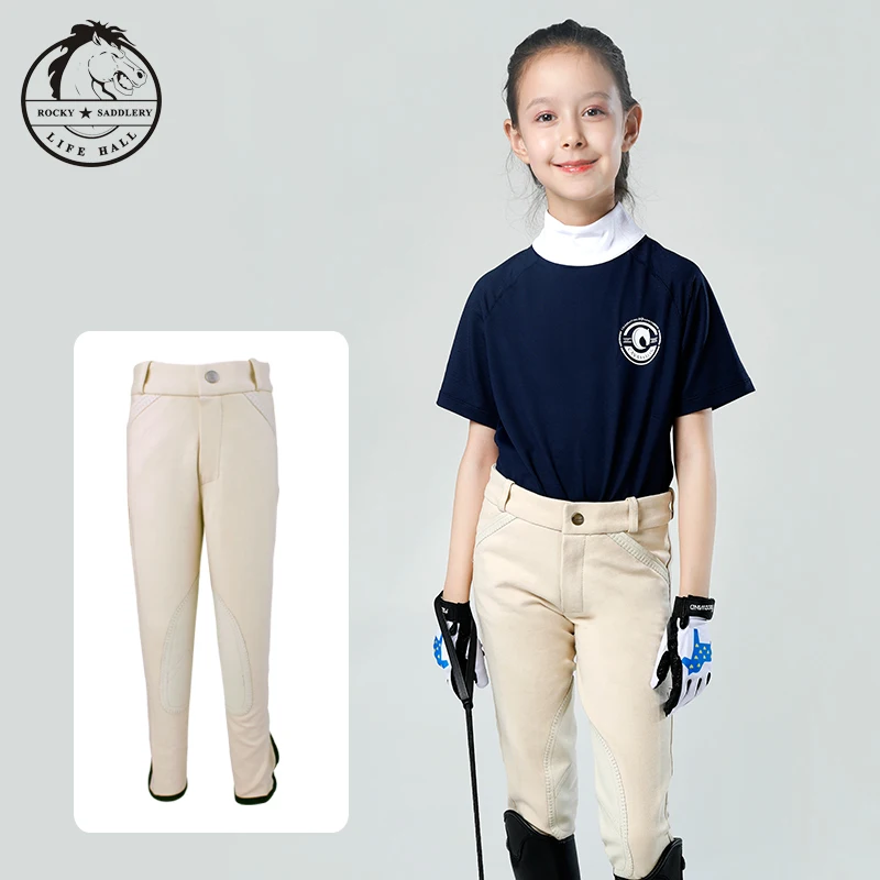 Cavassion children's breeches, children's riding pants, stretchy, soft and breathable Children's riding equipment