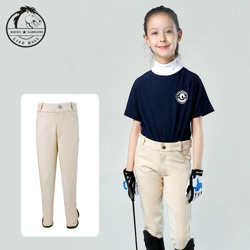 Cavassion children's breeches riding pants stretchy soft and breathable Children's equipment | Спорт и развлечения