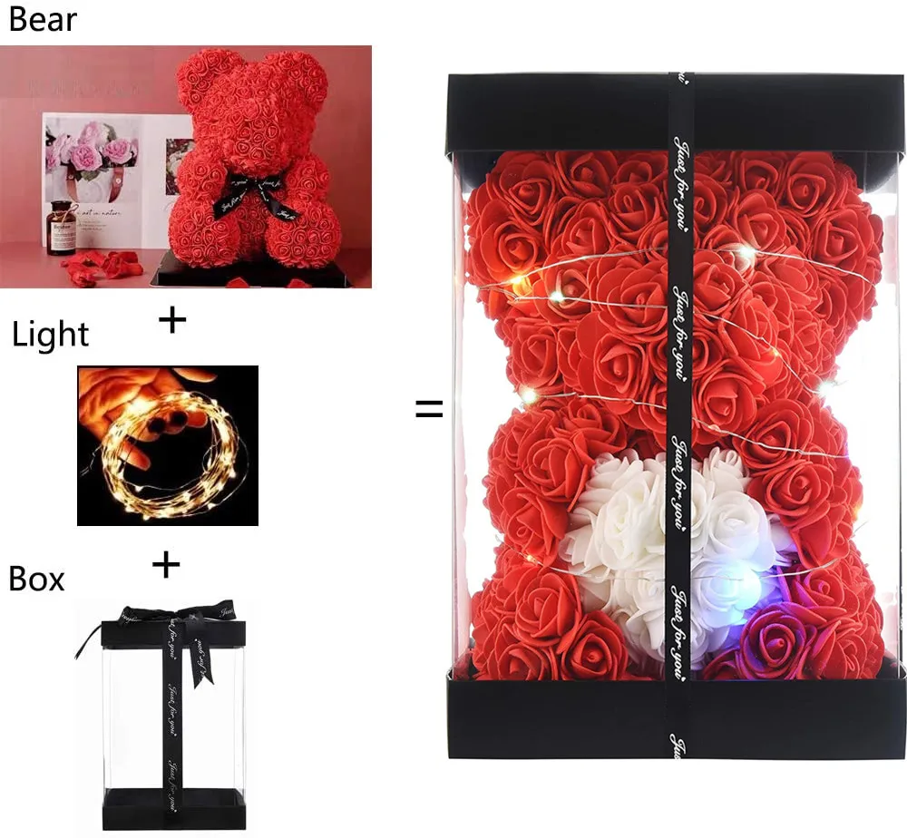 Искусственные цветы ручная работа розовый медведь чистый цвет для любимой