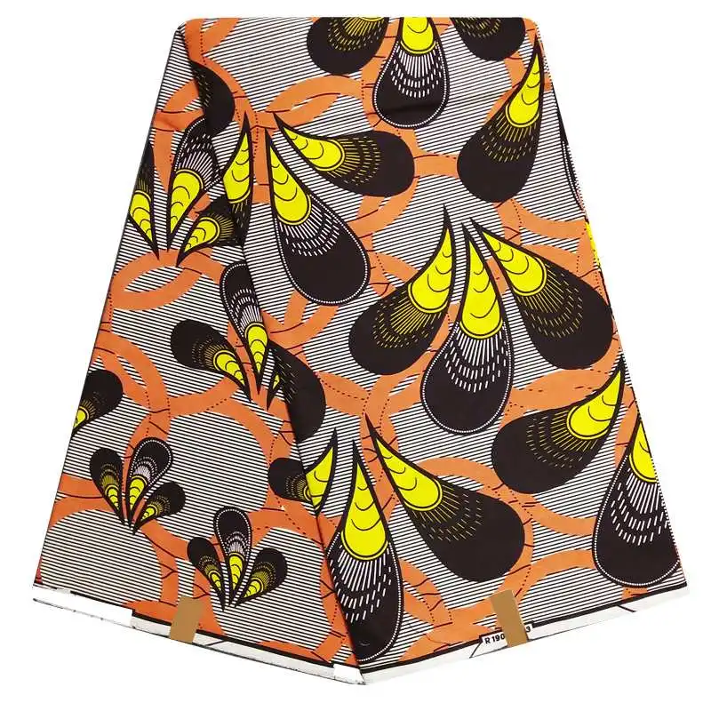 Африканская ткань с натуральным воском для лоскутного шитья 6 ярдов женское