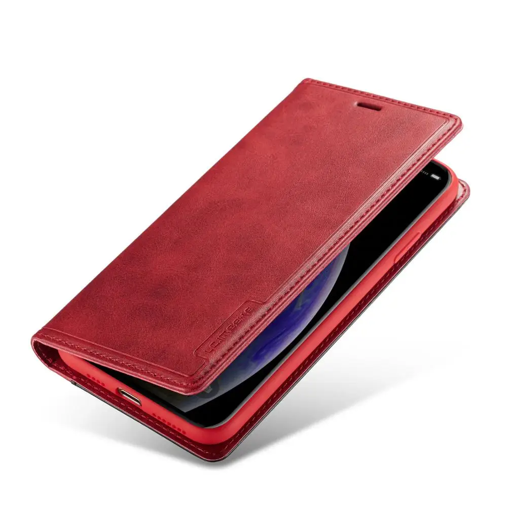 Кожаные чехлы для iPhone 6 6S 7 8 Plus X XR XS MAX Splice color Flip Samsung Galaxy S8 S9 S10 S10E Note задняя