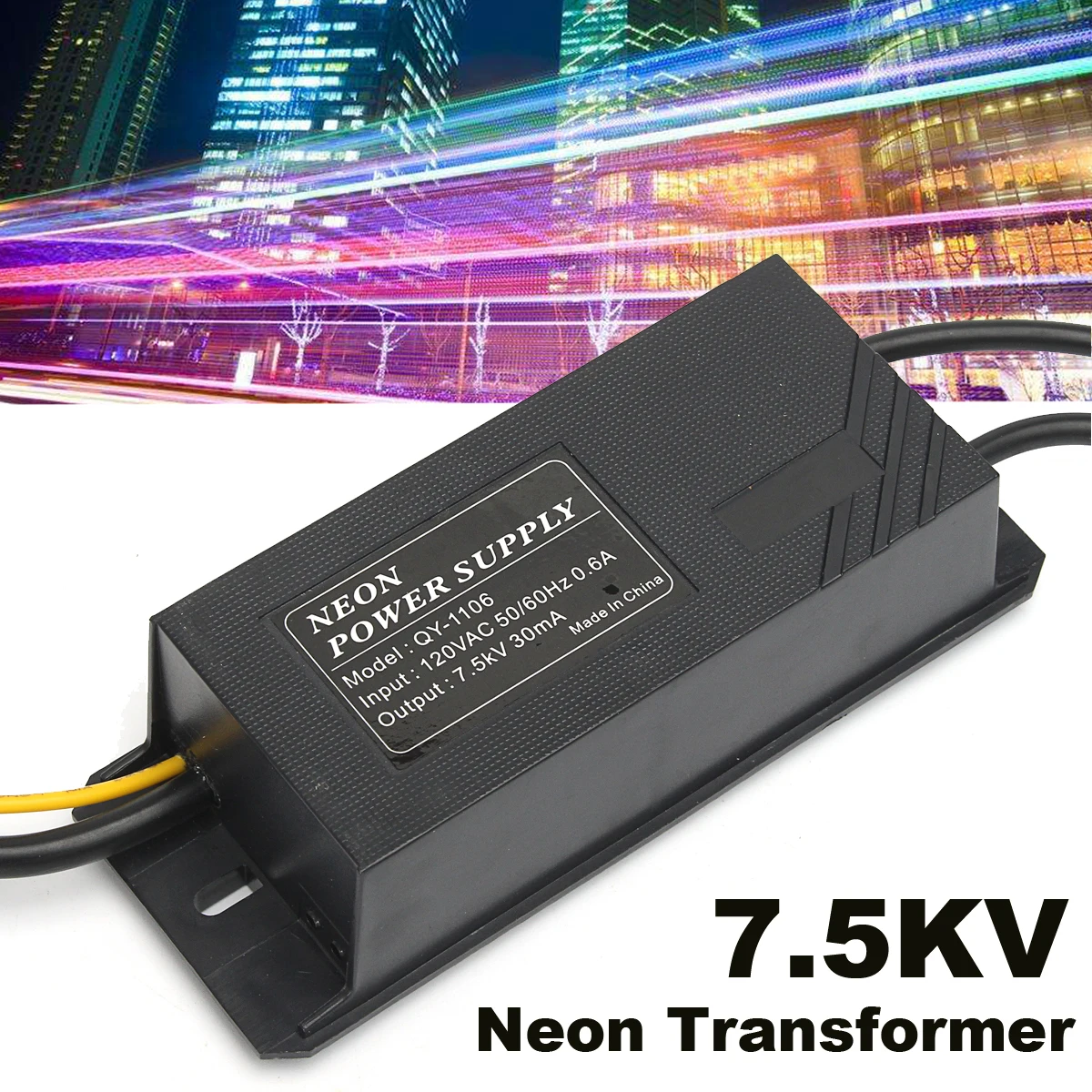 

Neon Electronic Transformer 7500V 7.5KV 30mA Power Supply Rectifier Kit Black