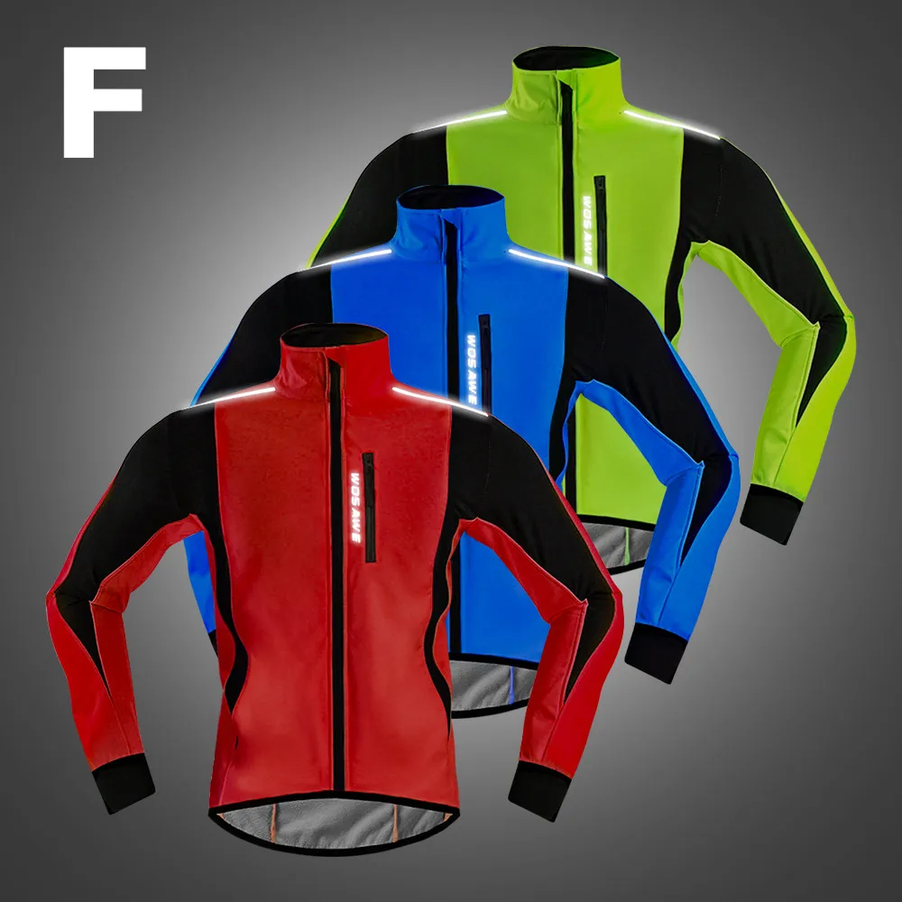 WOSAWE зимняя велосипедная куртка ветрозащитная термальная сохраняющая тепло