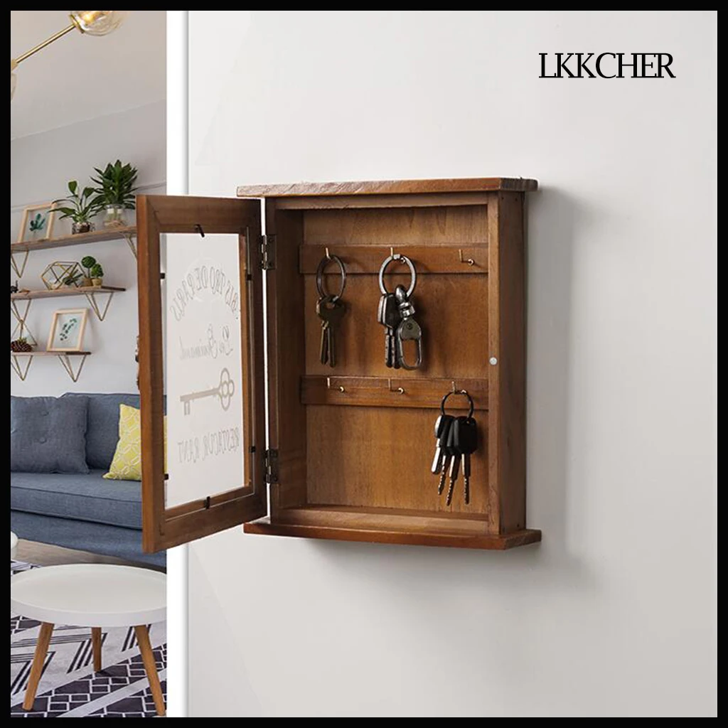 Деревянный брелок для ключей в пасторальном стиле настенный декоративный