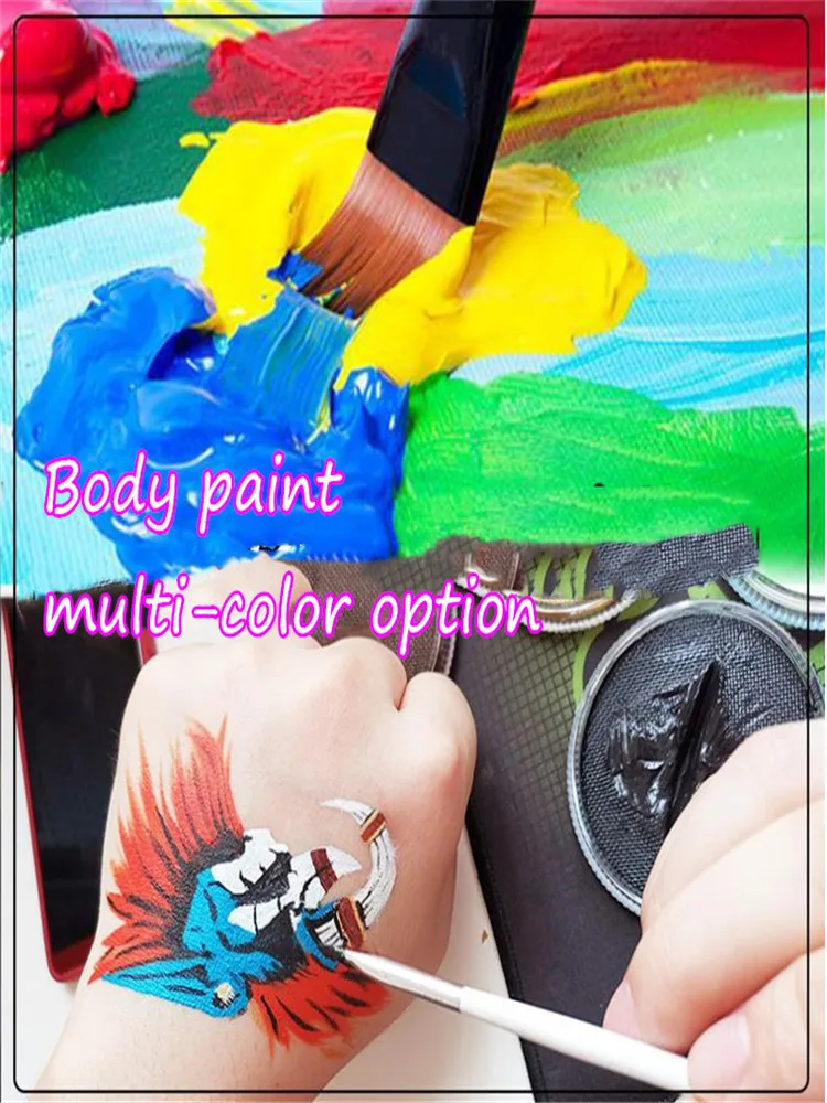 

8 Color Face Paint Body Art Makeup Water-Based Topcoat Shine Brightly Under Purple Lights Family Entertainment