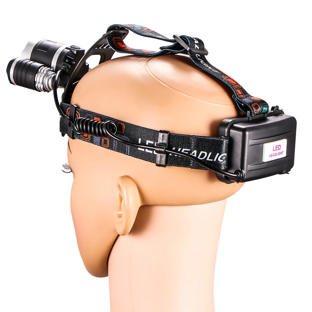 

Portable USB Rechargeable T6 LED Head Torch Headlamp Light Lamp Black Aluminum Alloy Night Riding Flashlight Torch Tools