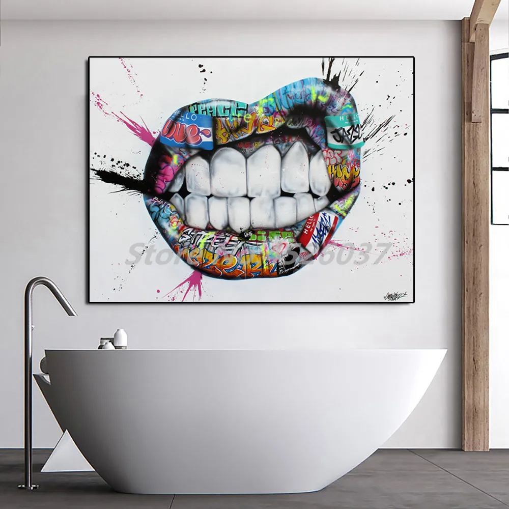 Цветные уличные поцелуи для губ современные и Современные художественные