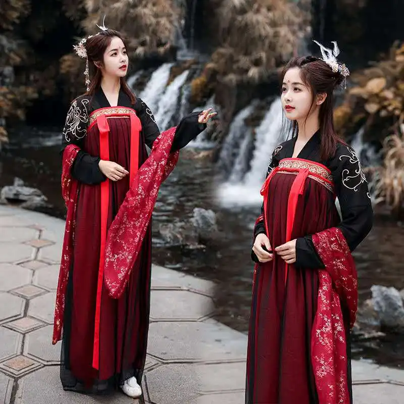 Волшебный Древний китайский костюм для женщин с вышивкой девочек Китайская