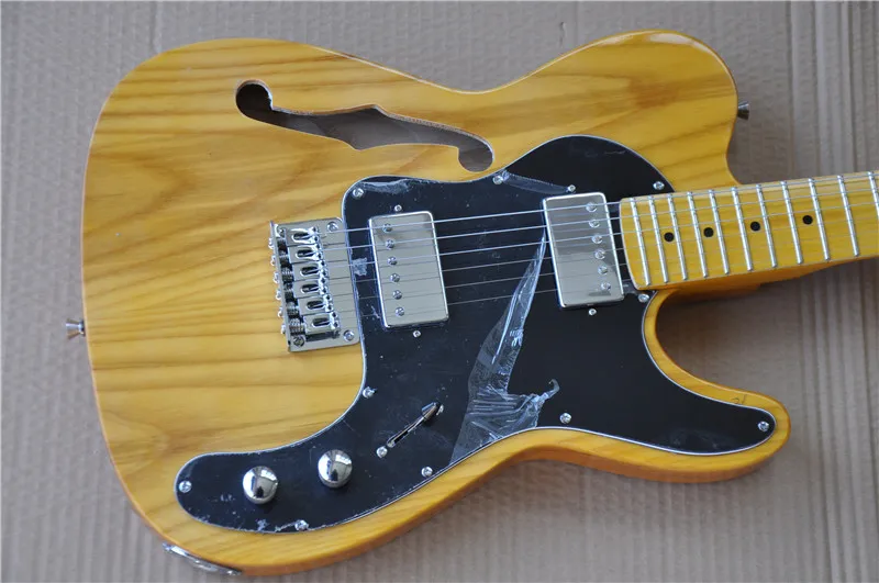 

China guitar factory custom new cut body binding 6 Strings light yellow Electric Guitar with chrome hardware free shipping