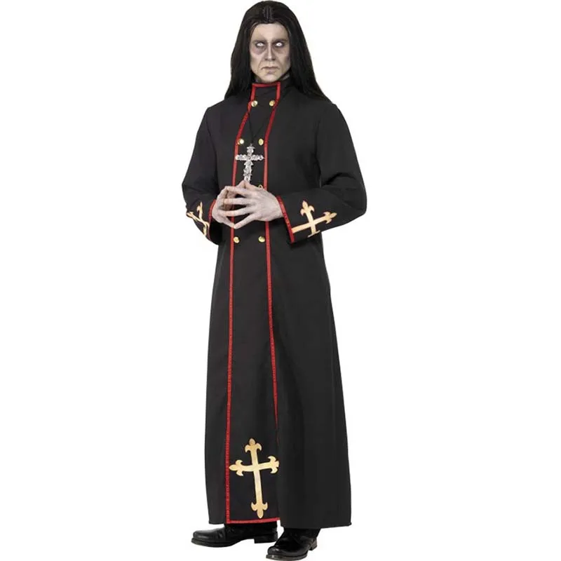 

Missionary Cosplay Costumes Halloween Carnival Priest Nun Long Robes Religious Pious Catholic Church Vintage Clothing PK136