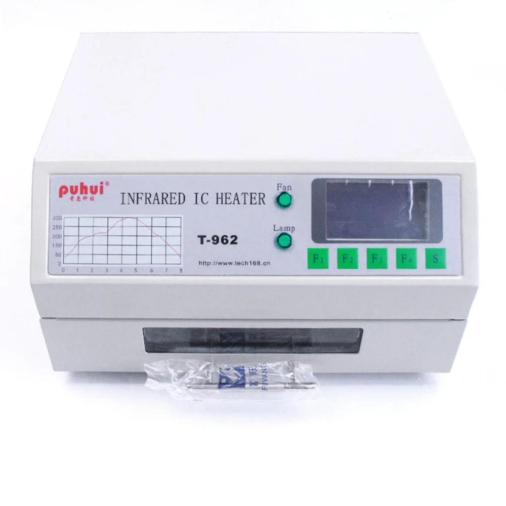 

T-962 Desktop Reflow Oven Infrared IC Heater Soldering Machine 800W 180 x 235mm T962 for BGA SMD SMT Rework