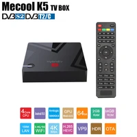 mecool k5 satellite receiver dvb s2t2c combo smart tv box os android 9 0 amlogic s905x3 h 265 cpu %e2%80%8bram 2gb %e2%80%8brom 16gb 4k tv box