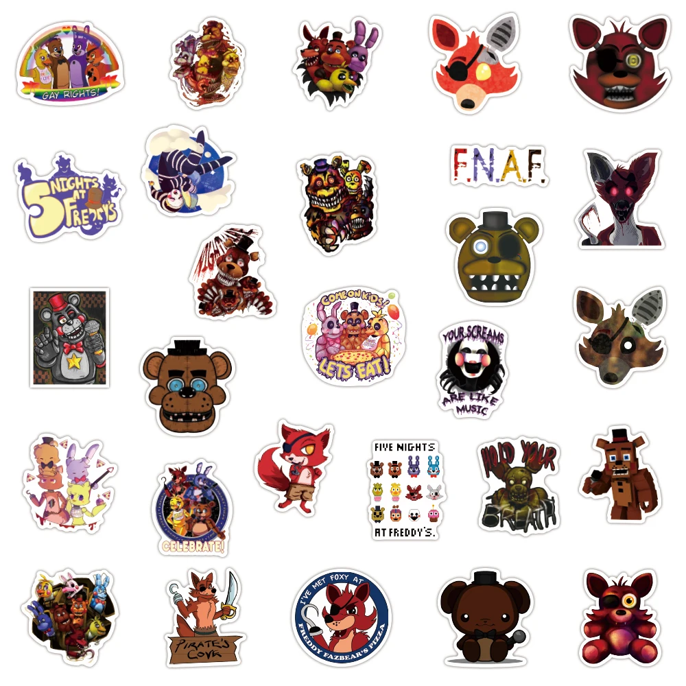 

50PCS Cute Bear Graffiti Sticker 1.2-2.8IN Waterproof Reusable Luggage Water Cup Skateboard Helmet Personalized Sticker