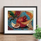 5D камни в форме ромба Новое поступление дрель DIY алмазная живопись фруктовая Алмазная вышивка Гранатовое украшение