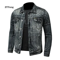 jeans jacket for men style bomber aviator motorcycle denim single breasted casual street spring autumn streetwear cowboy outwear