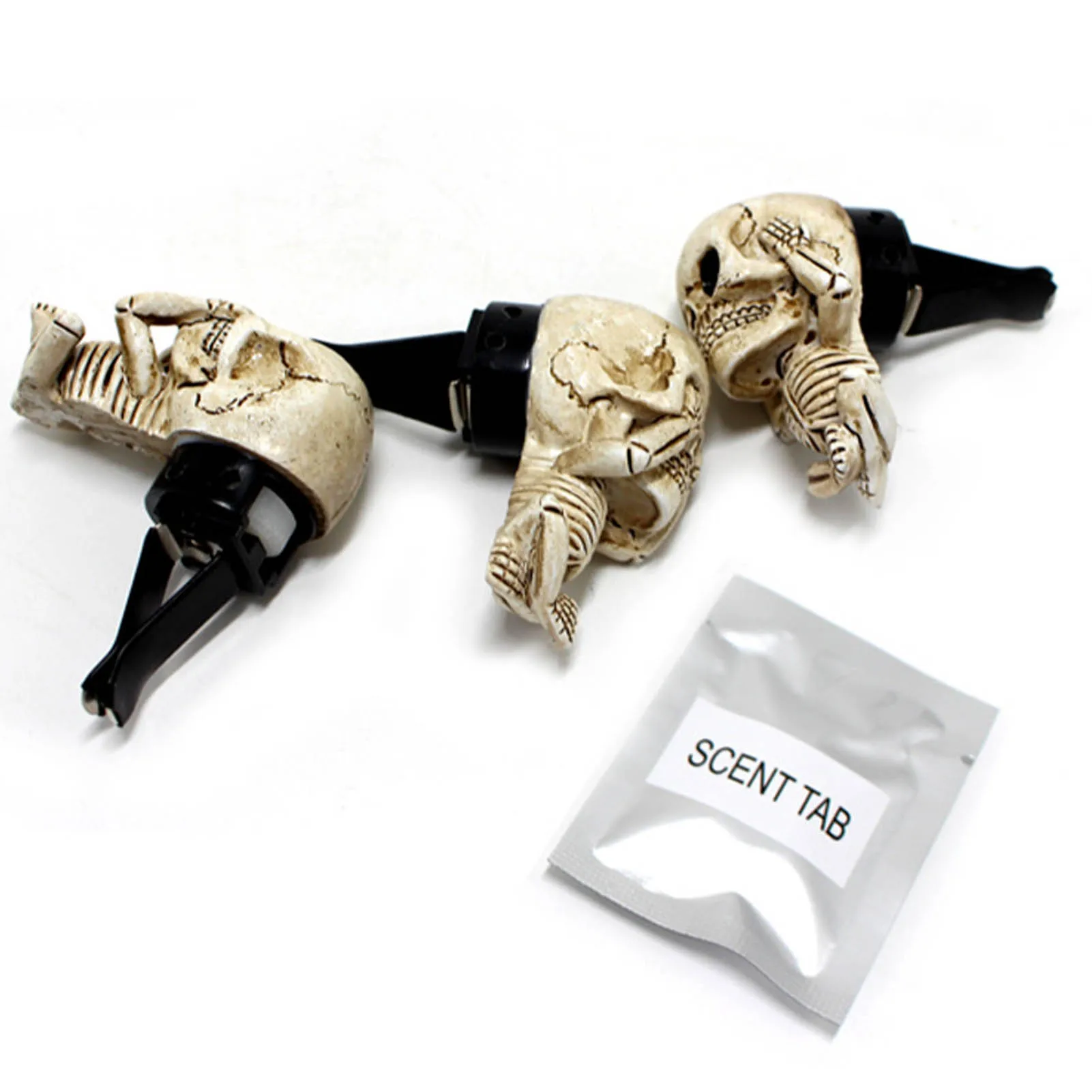 

Skull Ghost Car Air Freshener Car Perfume Diffuser Vent Clip Human Body Skeleton Aromatherapy Resin Car Smell Diffuser Clips