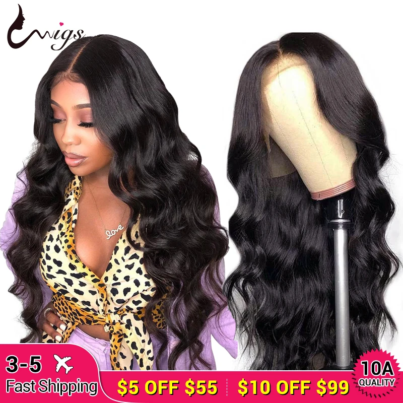 Индийский волнистый парик Uwigs парики из человеческих волос на сетке спереди