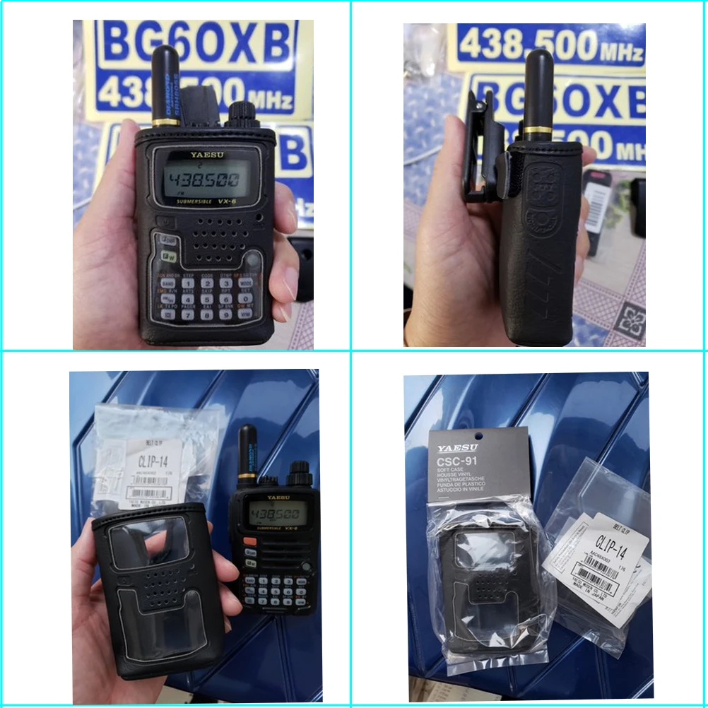 CSC 91 мягкий чехол кожаный для walkie talkie Yaesu VX 6R 6E handhelds двухстороннее радио|Запчасти и