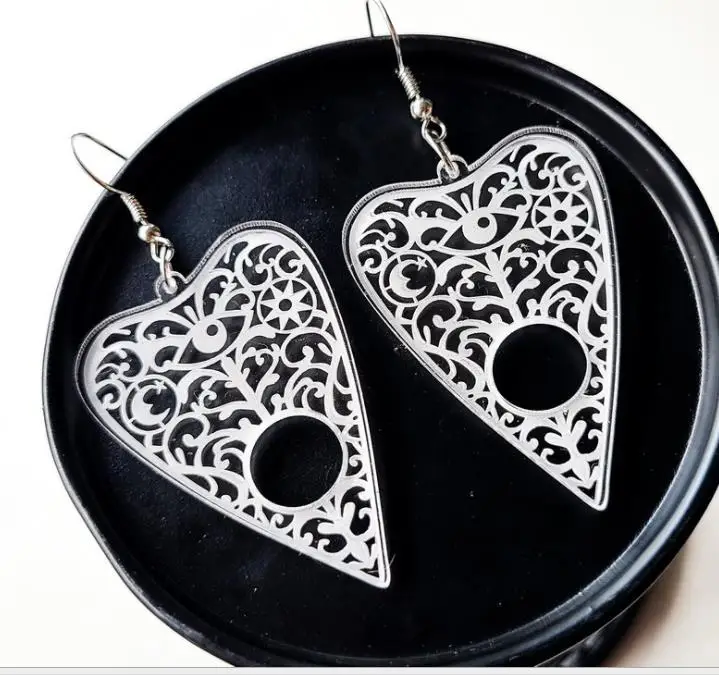 Прозрачные Акриловые глаза ретро-гитара Pick музыка фестиваль Band серьги |