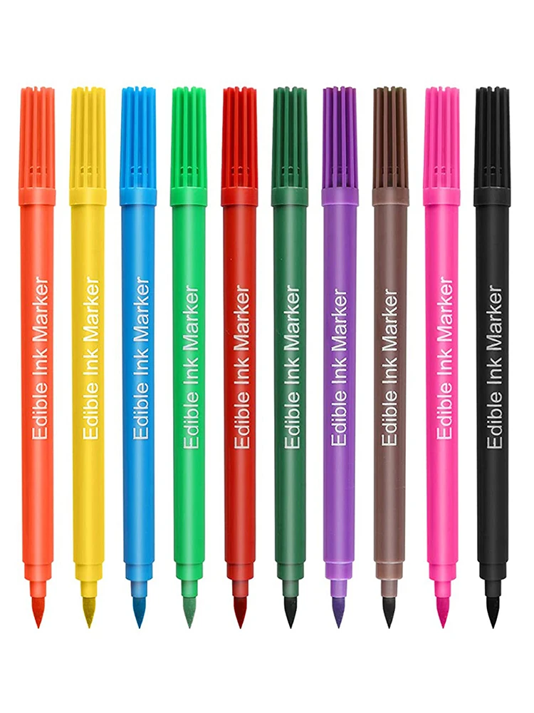 

10 шт./компл. цветные карандаши «сделай сам» в ящике для пищевых продуктов, маркеры, пигментная ручка для пирожных, печенья, выпечки, инструме...