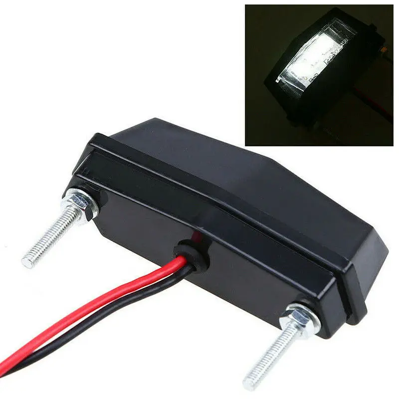 

3 LED 12V Rear Tail Lamp Turn Signal Indicator Light W/Number License Plate