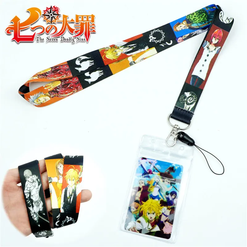 Аниме The Seven Deadly Sins Lanyards шейный ремешок для ключей ID Card мобильный телефон ремни USB