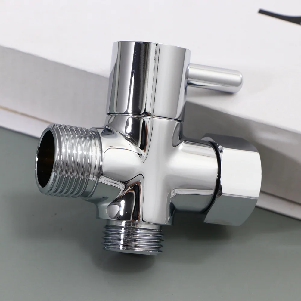

1Pc 3 Way Water Diverter 3-Valve Water Separator for For Toilet Bidet Shower Economical(Silver)