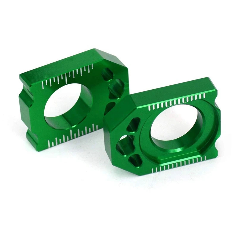 Мотоцикл CNC Зеленый блок цепи регулировки для KAWASAKI KX125 250 03 08 KX250F KXF 04 16 KX450F 450 06 KLX450R|
