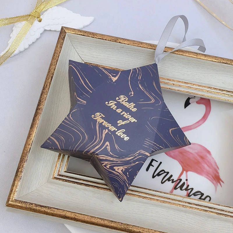 Новая пентаграмма бумажная коробка для конфет подарков на свадебную вечеринку