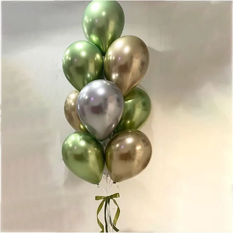

20pcs 12inch Chrome Metallic Latex Balloons Pearl Thick Air Helium Globos Birthday Party Baby Shower Decor Ballls Wedding Decora
