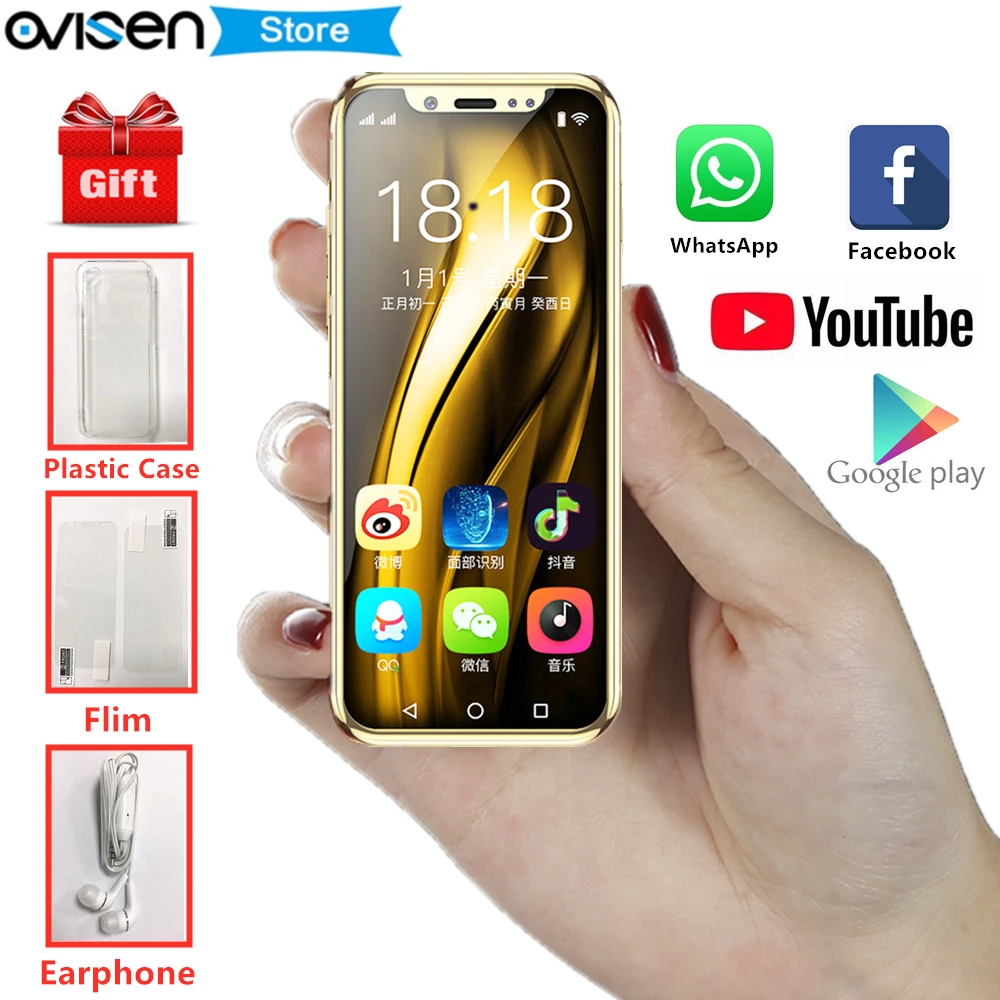 Роскошный мини мобильный телефон K-TOUCH I9S 16GB rom Android телефон Google play Store Face ID gps WiFi маленький детский смартфон
