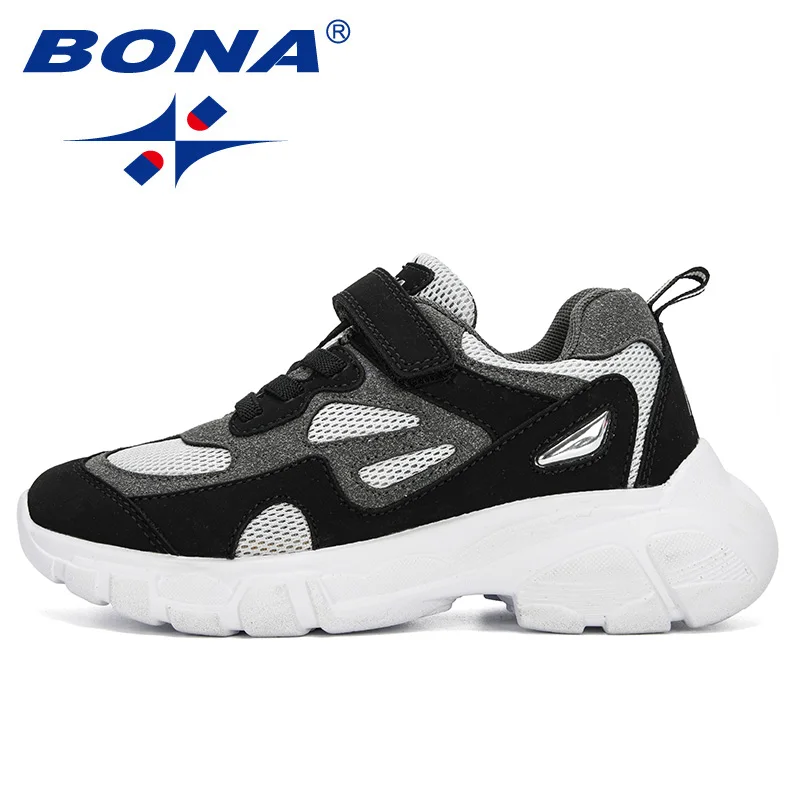 BONA 2019 новые дизайнерские детские спортивные кроссовки повседневная обувь для