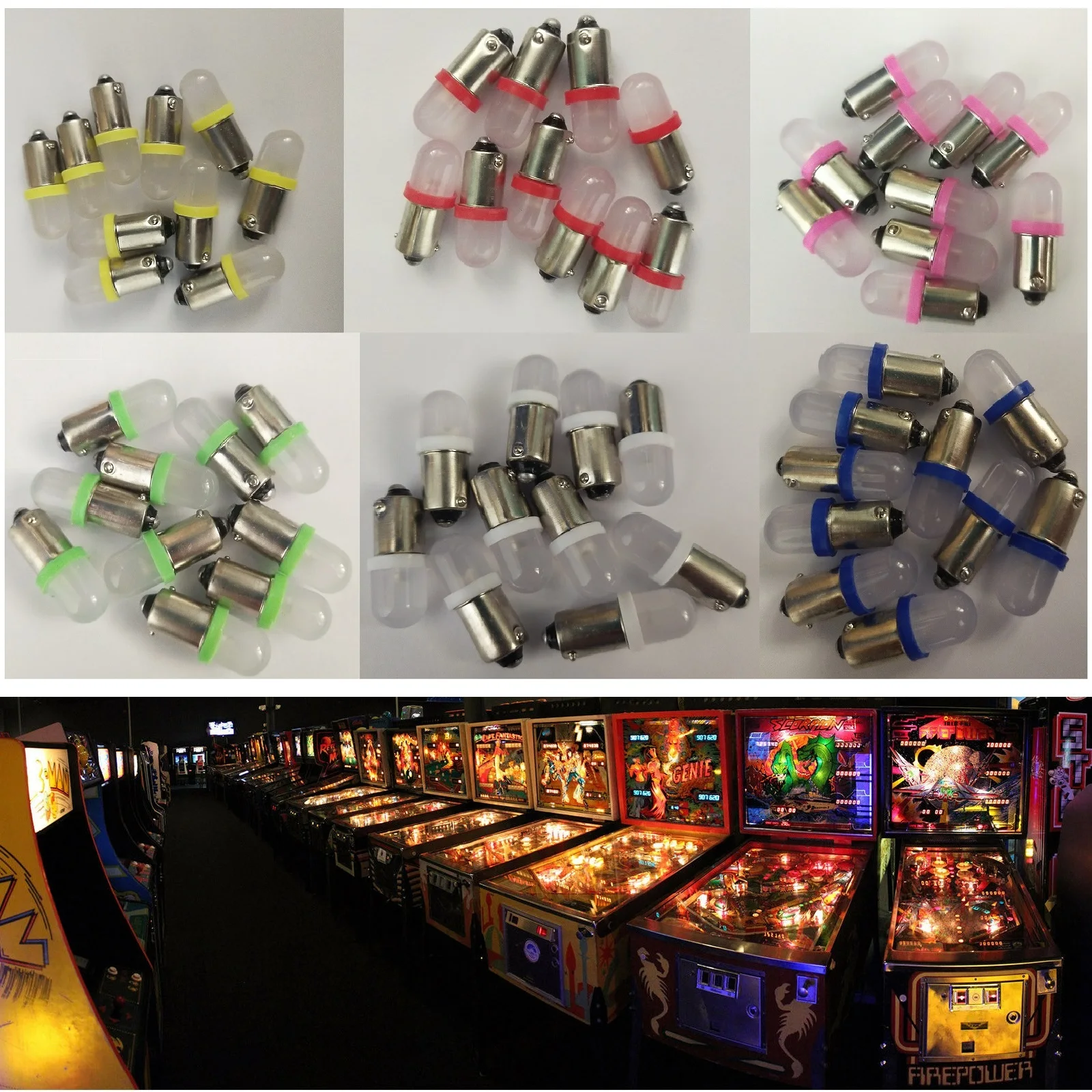 AC6.3V Замена лампы светодиодного пинбола с цоколем байонета для осветительных приборов. #1893 #44 #47 #1847 Используется в приемниках SA500 600.