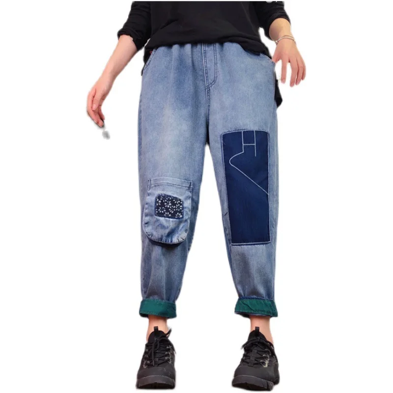 

Max LuLu 2021 Fashion New Designer Spring Womens Vintage Bleached Jeans Ladies Loose Denim Pants Female Casual Trousers Big Size