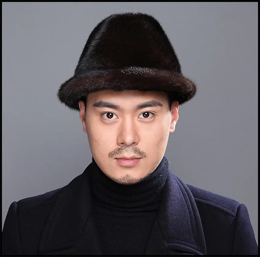 2019 мужские модные кепки норковая меховая шапка s Горячая зима Supere шоу норковый