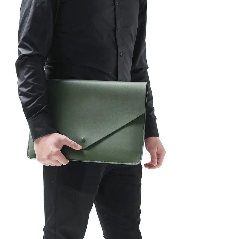 pu laptop sleeve bag case 13 3 14 15 6 inch pu leather laptop sleeve for macbook air pro m1 13 15 case for huawei dell asus hp free global shipping