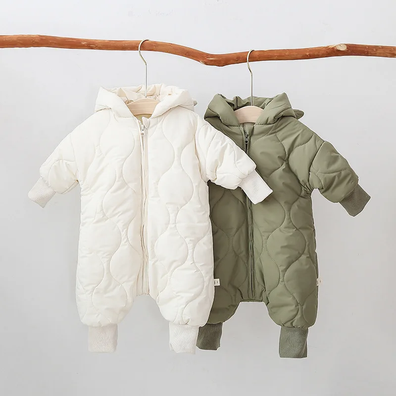 

2021 Winter Fashion Boutique Kids Clothing Rompers with Cotton Children's Outfit Siamese Baby Girls Boys One-Pieces Jumpsuits