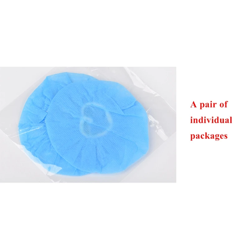 

100 Pcs Disposable Hygienic Sanitary Earpads Ear Pads Cushions Stretchable Fabric for Headsets