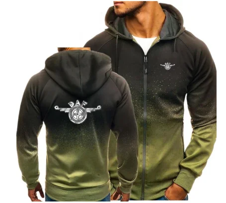 

2020 Men Hoodies Sports Casual Wear Zipper Fashion Tide Hooded Jacket DAF Print Fall Sweatshirts Autumn Winter Coat