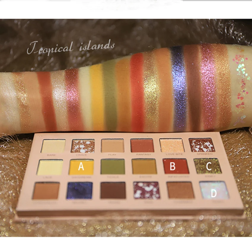 18 видов цветов телесные Сияющие тени для век перламутровый макияж блеск пигмент