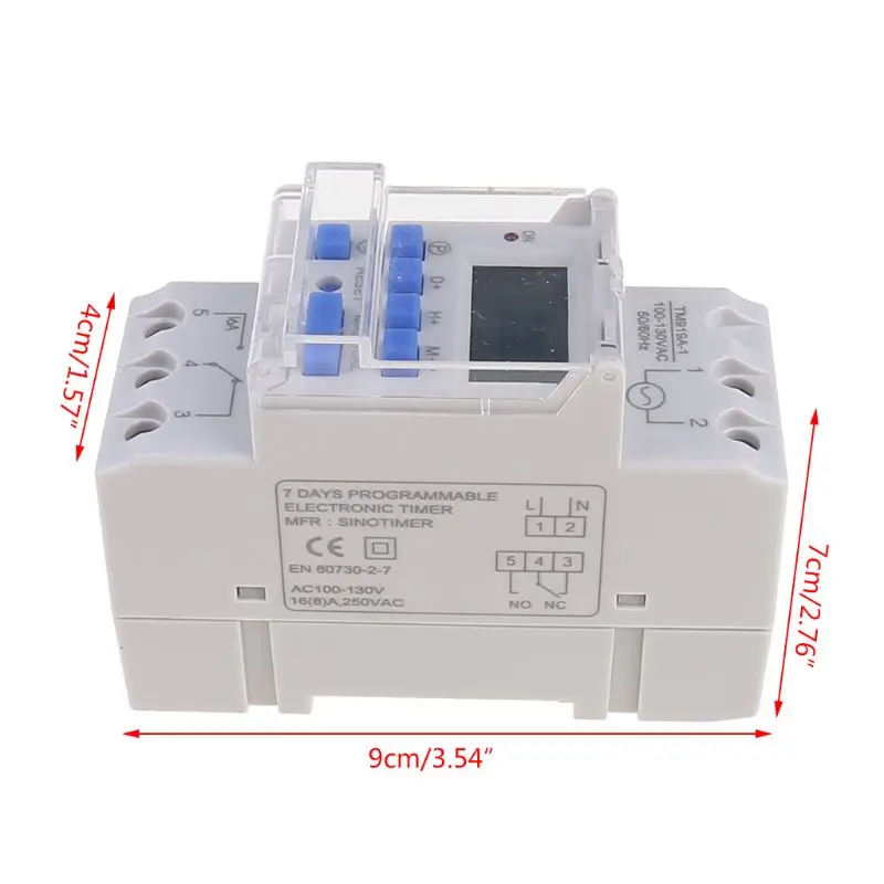 12V/24V/110V/220V din-рейку переключатель таймера электронный Еженедельник 7 дней 24 часа