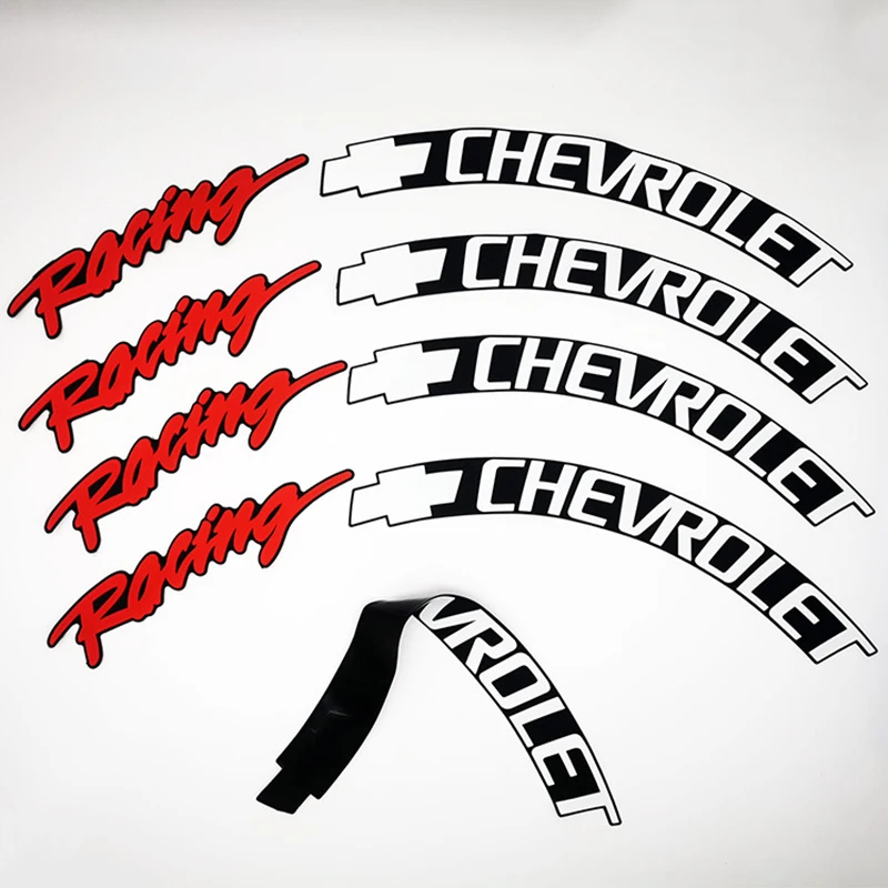 

8 Group Wheel Stickers Car 3D Stereo Modification Universal Stickers Personalized Car Motorcycle Tire Decoration Letter Stickers